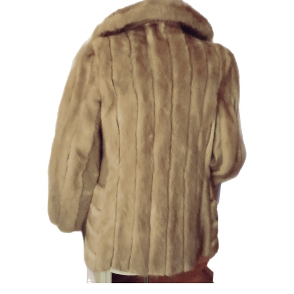 Neusteters Vintage Mink jacket w tie belt -pockets, authentic. Mink. Brown 8 - Picture 5 of 13